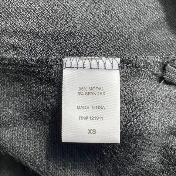 LNA Black Modal Long Sleeve Jersey Scoop Neck T-Shirt Size US XS - Picture 11 of 12